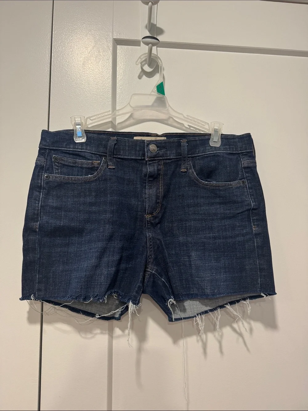 GAP Dark Blue Distressed Denim Cutoff Shorts